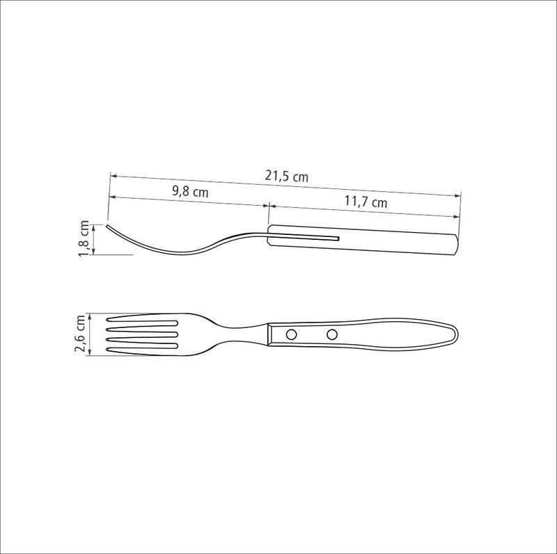 Garpu Steak Tramontina - Jumbo Fork Polywood Red
